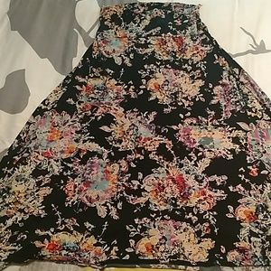 Unicorn lularoe floral maxi skirt size xl